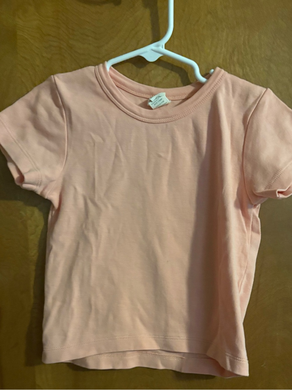 kate quinn size 2t peach cotton short sleeve tee shirt top